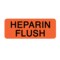 Nevs Label, Heparin Flush 7/8" x 2-1/4" Flr Red w/Blue VW-0069 - alternate 1